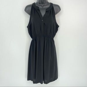 Old Navy Black Halter Dress Speedy Modern Elastic Waist V-Neck Black Jack Dress